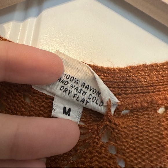 CP Shades Cardigan Sweater Button Up V-neck Minimalist Brown Casual Size Medium - Picture 5 of 9